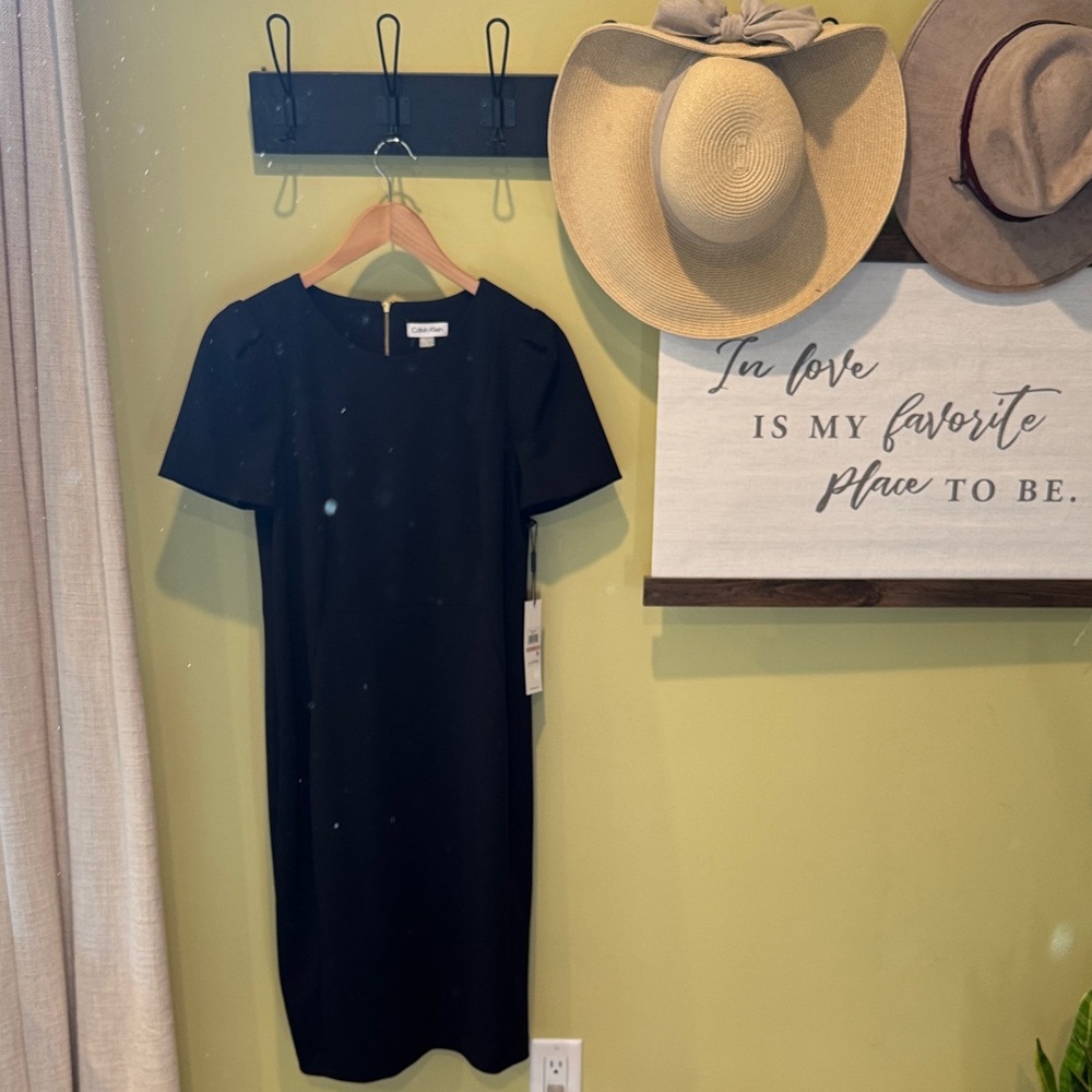 Calvin Klein Elegant Black Midi Dress